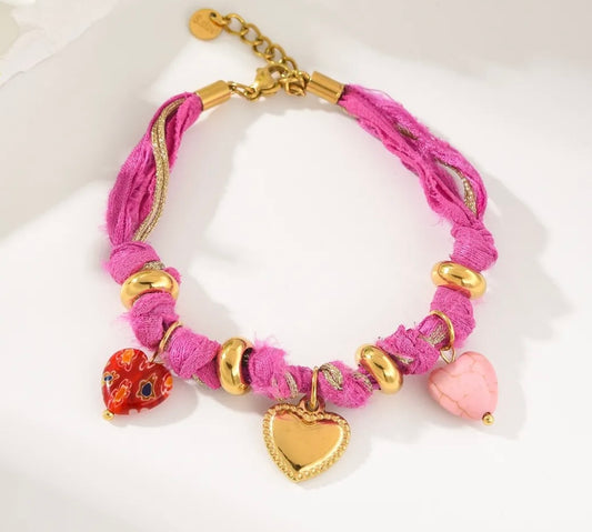 Bracelet cœurs